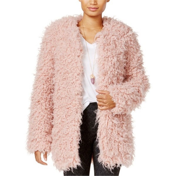 blush fuzzy jacket